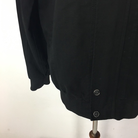 Moogen Men’s Black Mock Neck Bomber Jacket - Picture 3 of 8